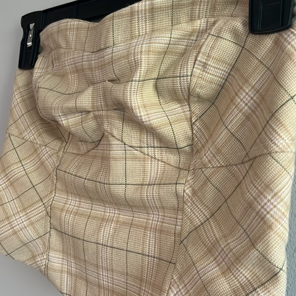 Free People strapless cropped plaid bustier top - Picture 2 of 8